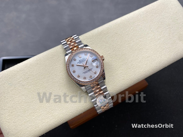 Rolex Datejust 31mm Stainless Steel and Rose Gold 278381RBR Mop Diamond Jubilee