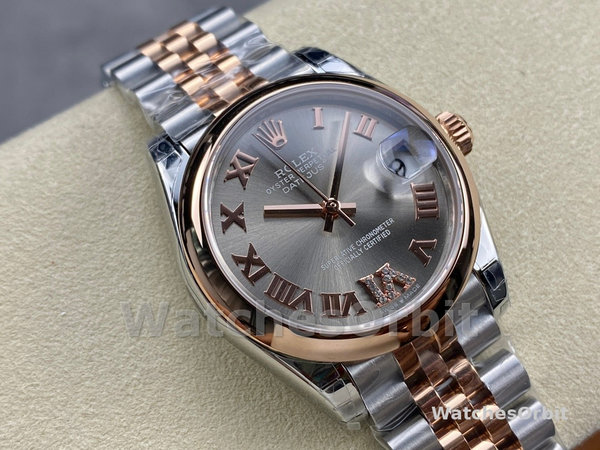 Rolex Datejust 31mm Stainless Steel and Rose Gold m278241 0030 Rhodium Roman VI Jubilee