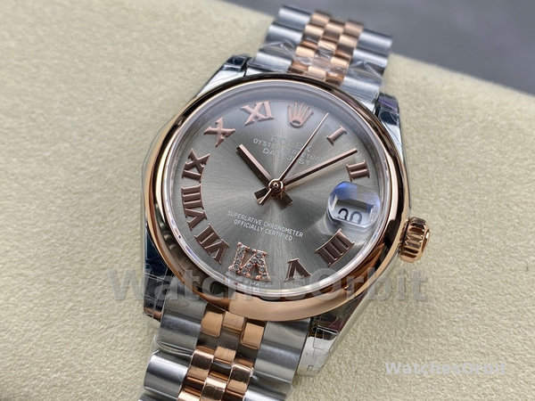 Rolex Datejust 31mm Stainless Steel and Rose Gold m278241 0030 Rhodium Roman VI Jubilee