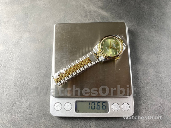 Rolex Datejust 31mm Stainless Steel and Yellow Gold 278273 0003 Green Jubilee