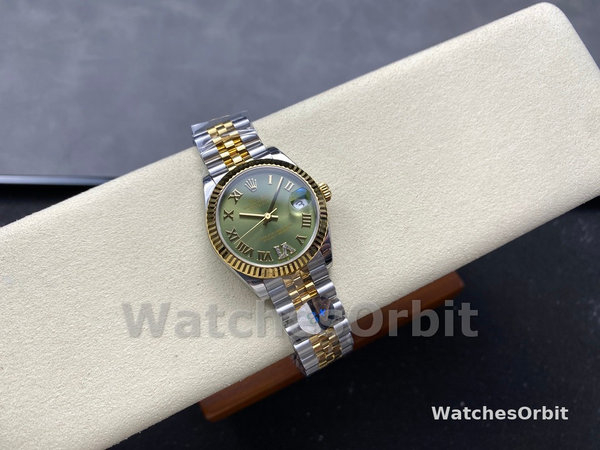 Rolex Datejust 31mm Stainless Steel and Yellow Gold 278273 0016 Green VI Roman Jubilee
