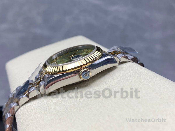 Rolex Datejust 31mm Stainless Steel and Yellow Gold 278273 0016 Green VI Roman Jubilee