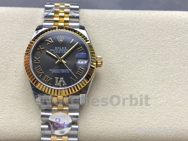 Rolex Datejust 31mm Stainless Steel and Yellow Gold 278273 0018 Grey VI Roman Jubilee