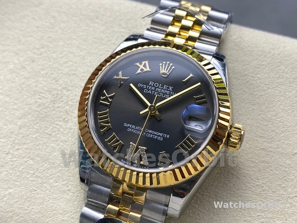 Rolex Datejust 31mm Stainless Steel and Yellow Gold 278273 0018 Grey VI Roman Jubilee
