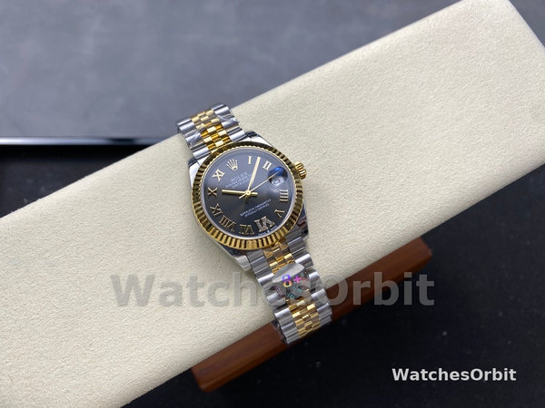 Rolex Datejust 31mm Stainless Steel and Yellow Gold 278273 0018 Grey VI Roman Jubilee