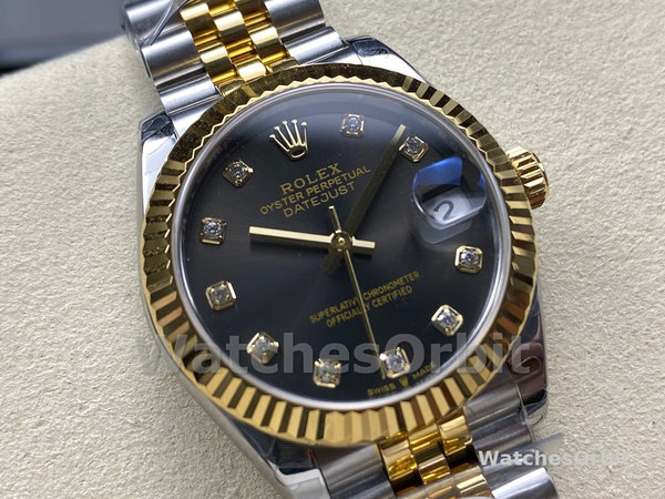 Rolex Datejust 31mm Stainless Steel and Yellow Gold 278273 0022 Grey Diamond Jubilee