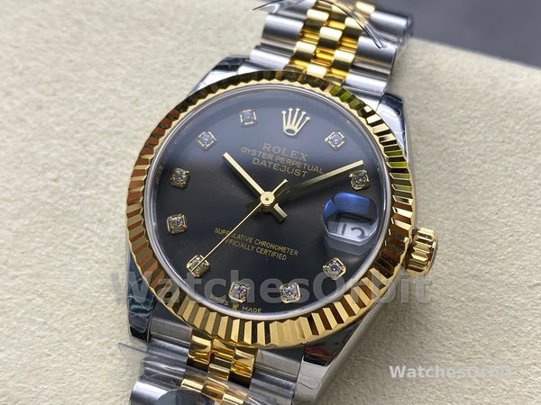 Rolex Datejust 31mm Stainless Steel and Yellow Gold 278273 0022 Grey Diamond Jubilee
