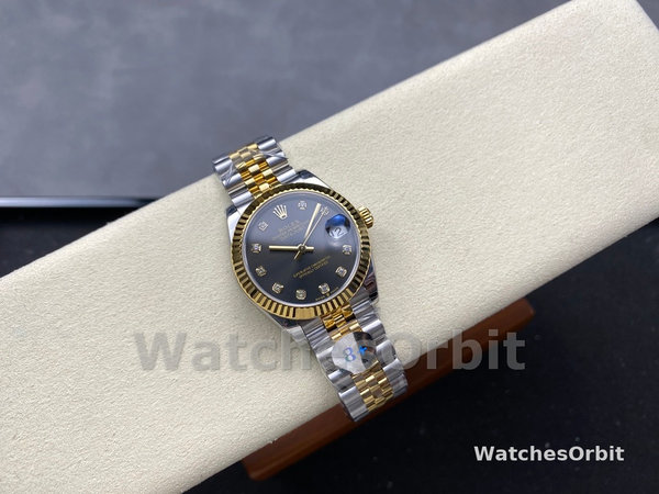 Rolex Datejust 31mm Stainless Steel and Yellow Gold 278273 0022 Grey Diamond Jubilee
