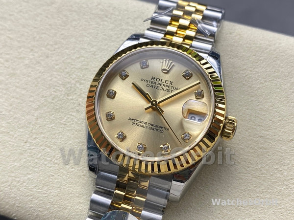 Rolex Datejust 31mm Stainless Steel and Yellow Gold 278273 0026 Champagne Diamond Jubilee