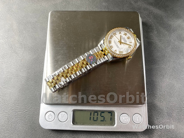 Rolex Datejust 31mm Stainless Steel and Yellow Gold 278383rbr 0002 White Roman Jubilee
