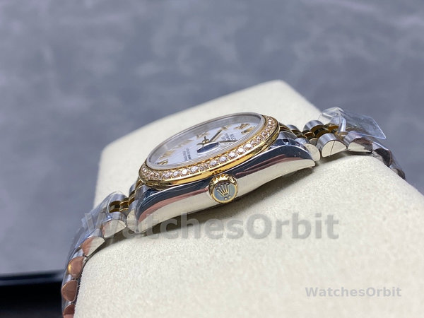 Rolex Datejust 31mm Stainless Steel and Yellow Gold 278383rbr 0002 White Roman Jubilee