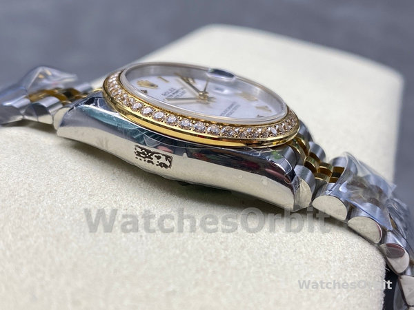 Rolex Datejust 31mm Stainless Steel and Yellow Gold 278383rbr 0002 White Roman Jubilee
