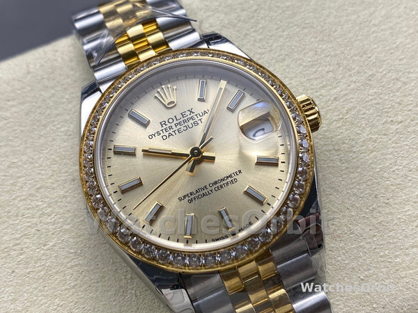 Rolex Datejust 31mm Stainless Steel and Yellow Gold 278383RBR 0014 Champagne Index Jubilee
