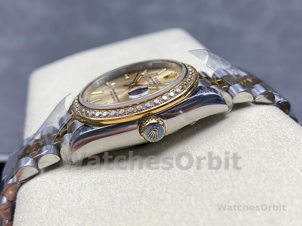 Rolex Datejust 31mm Stainless Steel and Yellow Gold 278383RBR 0014 Champagne Index Jubilee
