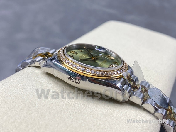 Rolex Datejust 31mm Stainless Steel and Yellow Gold 278383RBR 0016 Green VI Roman Jubilee