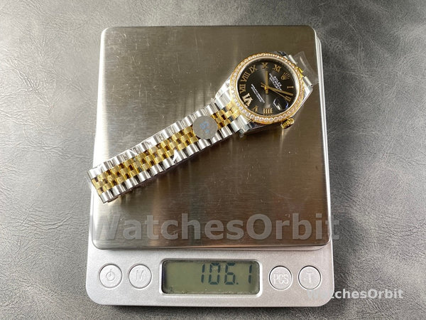 Rolex Datejust 31mm Stainless Steel and Yellow Gold 278383RBR 0018 Grey VI Roman Jubilee