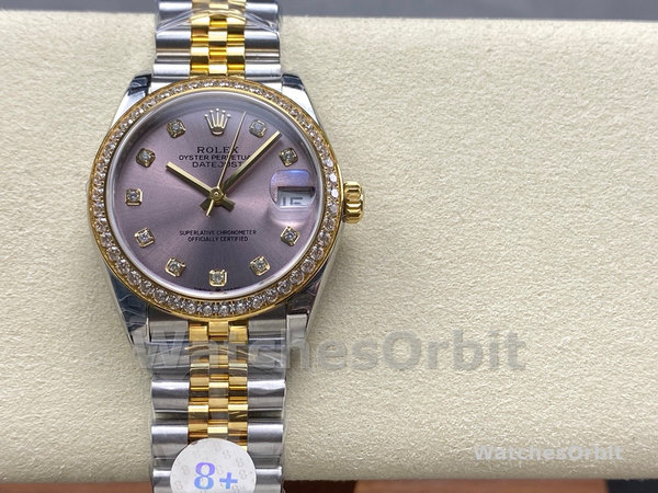 Rolex Datejust 31mm Stainless Steel and Yellow Gold 278383RBR 0022 Grey Diamond Jubilee