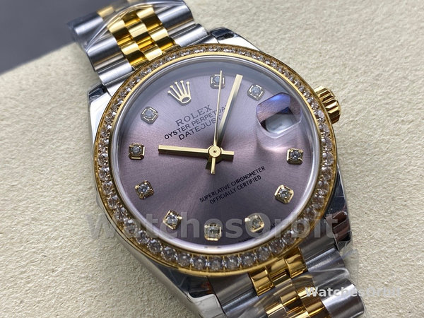 Rolex Datejust 31mm Stainless Steel and Yellow Gold 278383RBR 0022 Grey Diamond Jubilee