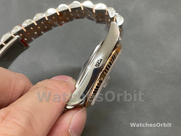 Rolex Datejust 36 18K Everose Gold Fluted Bezel 126231 0041 Unisex Watch