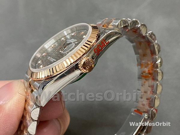 Rolex Datejust 36 18K Everose Gold Fluted Bezel 126231 0041 Unisex Watch