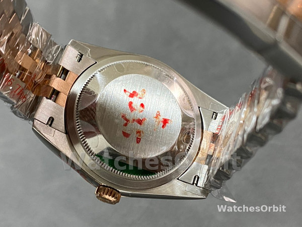 Rolex Datejust 36 18K Everose Gold Fluted Bezel 126231 0041 Unisex Watch