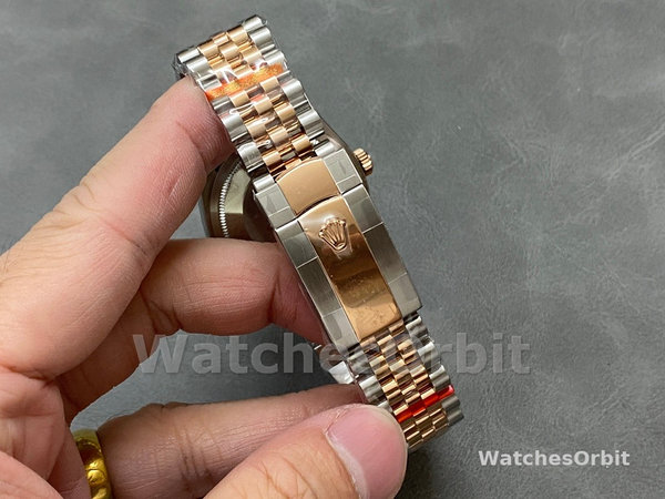 Rolex Datejust 36 18K Everose Gold Fluted Bezel 126231 0041 Unisex Watch