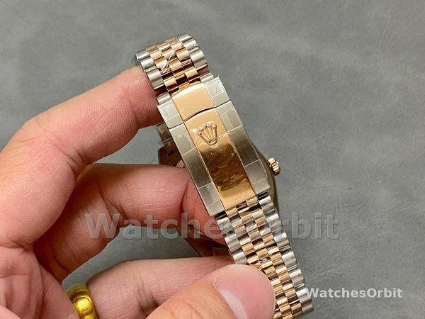 Rolex Datejust 36 Everose Gold Black Diamond Dial M126231 0019 Women's Watch