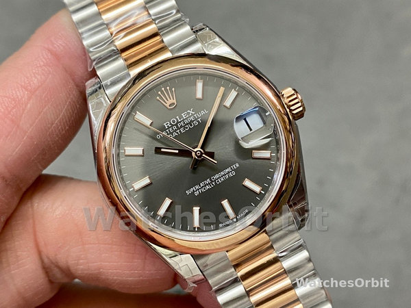 Rolex Datejust 36 Everose Gold Grey Dial Jubilee m126201 0013