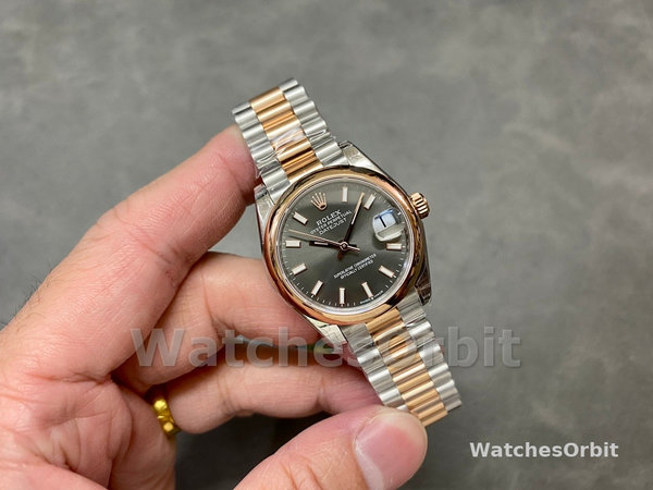 Rolex Datejust 36 Everose Gold Grey Dial Jubilee m126201 0013