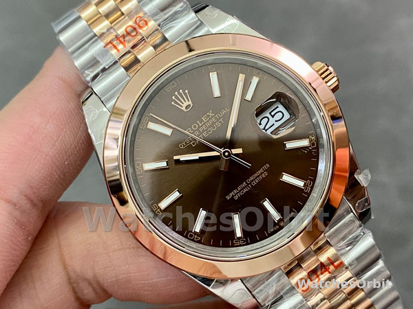 Rolex Datejust 36 Steel & Everose Gold Chocolate Dial M126201 0043 Women's Watch