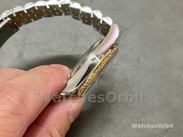 Rolex Datejust 36 Yellow Gold & Diamonds Silver Diamond Pave Roman Dial m126283rbr 0017