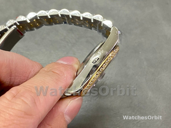 Rolex Datejust 36 Yellow Gold & Diamonds Slate Wimbledon Roman Dial m126283rbr 0021