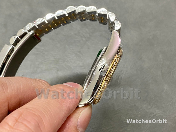 Rolex Datejust 36 Yellow Gold & Diamonds White Roman Dial M126283RBR 0015 Women's Watch