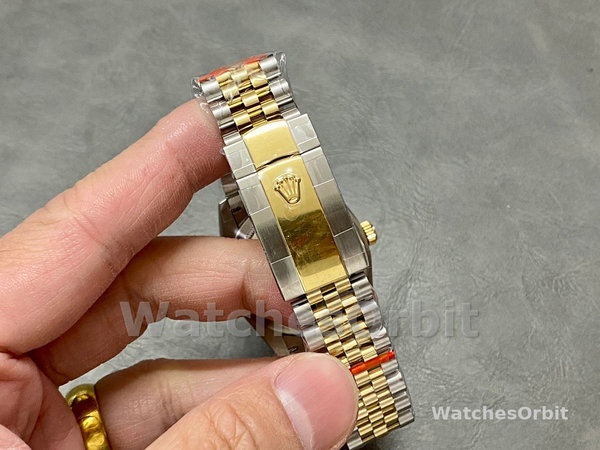 Rolex Datejust 36 Yellow Gold & Diamonds White Roman Dial M126283RBR 0015 Women's Watch