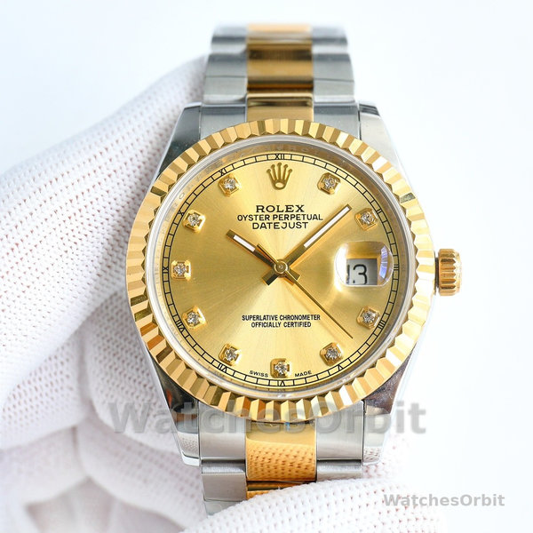 Rolex Datejust 36MM 126233 0018 Champagne Diamond Dial Unisex Replica Watch