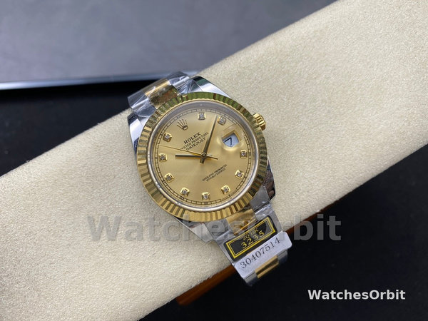 Rolex Datejust 36MM 126233 0018 Champagne Diamond Dial Unisex Replica Watch