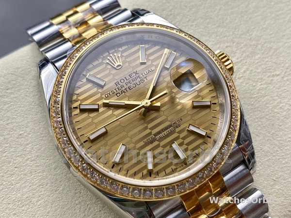 Rolex Datejust 36mm Stainless Steel and Yellow Gold 126283RBR Champagne Index Jubilee