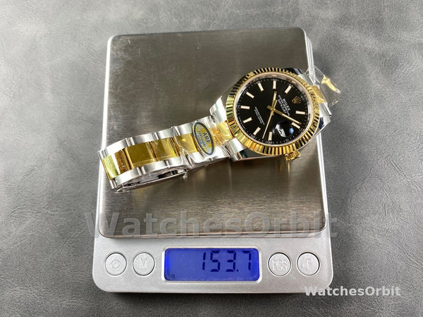 Rolex Datejust 41 Black Dial Fluted Bezel 126333 0013 Men's Watch