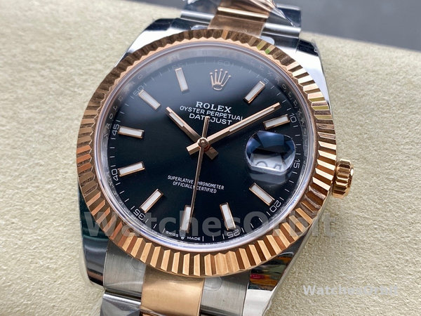 Rolex Datejust 41 Black Dial Fluted Bezel 126333 0013 Men's Watch