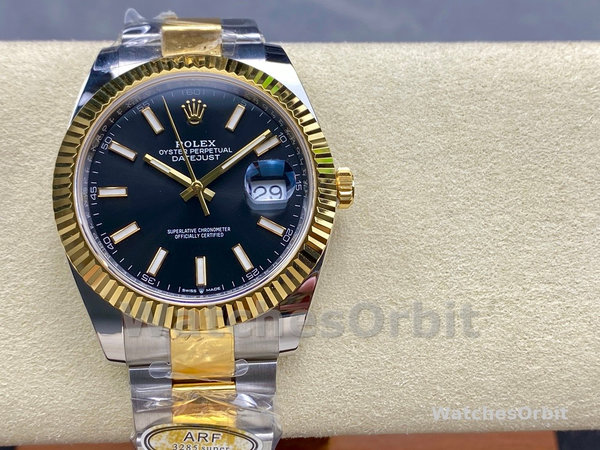 Rolex Datejust 41 Black Dial Fluted Bezel 126333 0013 Men's Watch