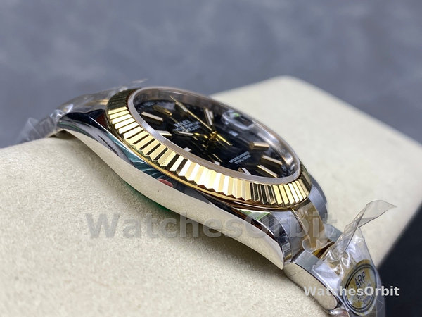 Rolex Datejust 41 Black Dial Fluted Bezel 126333 0013 Men's Watch
