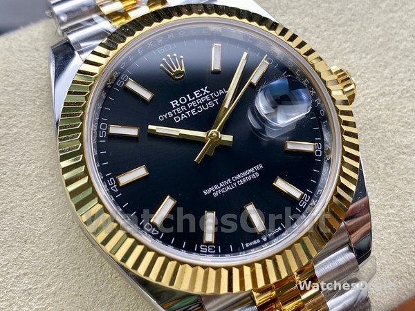 Rolex Datejust 41 Black Dial Gold & Steel 126333 0014 Men's Watch