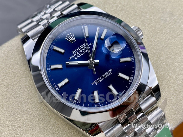 Rolex Datejust 41 Blue Fluted Dial Stainless Steel Jubilee Bracelet 126300 0002