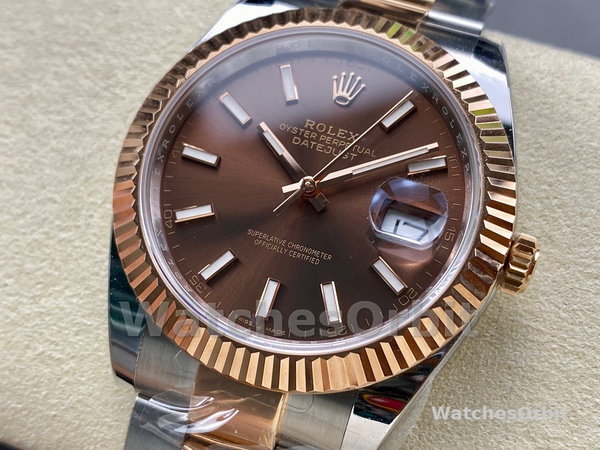 Rolex Datejust 41 Everose Gold Automatic 126331 0001 Chocolate Men's Watch