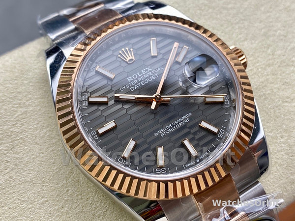 Rolex Datejust 41 Everose Gold & Stainless Steel 126331 0019 Men's Watch