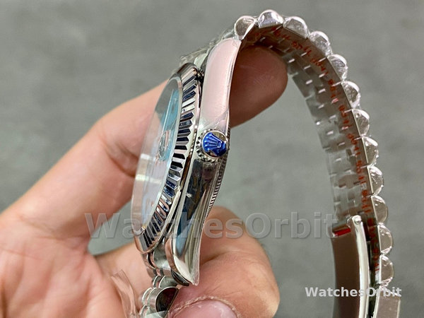 Rolex Datejust 41 Ice Blue Dial with Fluted Bezel 126334 Men's Watch