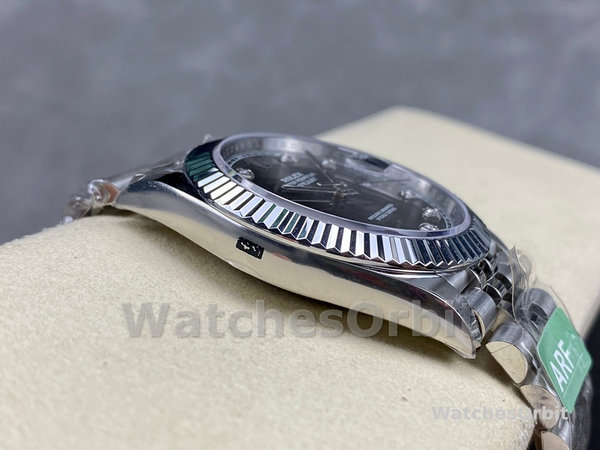 Rolex Datejust 41 Rhodium Diamond Dial Fluted Bezel m126334 0006 Men's Watch