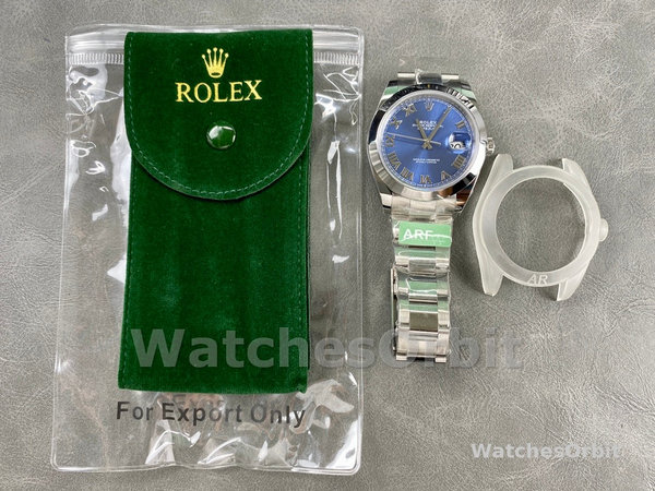 Rolex Datejust 41 Stainless Steel Azzuro Blue Roman Dial M126300 0017 Men's Watch