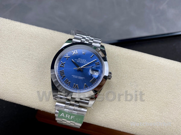 Rolex Datejust 41 Stainless Steel Blue Roman Dial Jubilee Bracelet M126300 0018 Men's Watch
