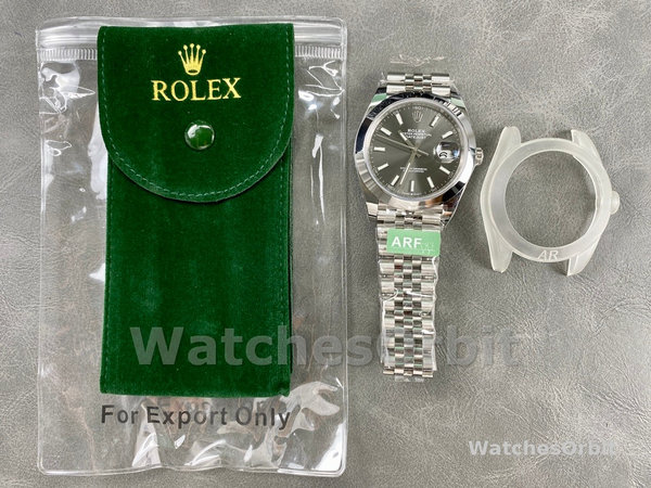 Rolex Datejust 41 Stainless Steel Grey Dial Jubilee Band M126300 0008 Men's Watch